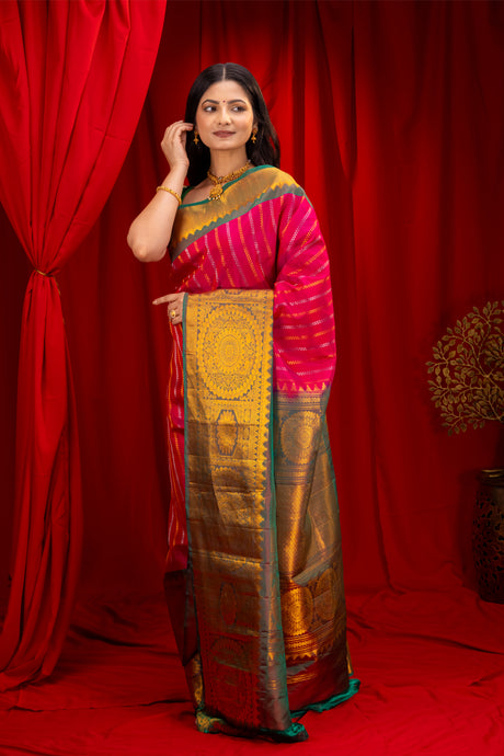  Kanchi Gadwal Handloom Pure Silk