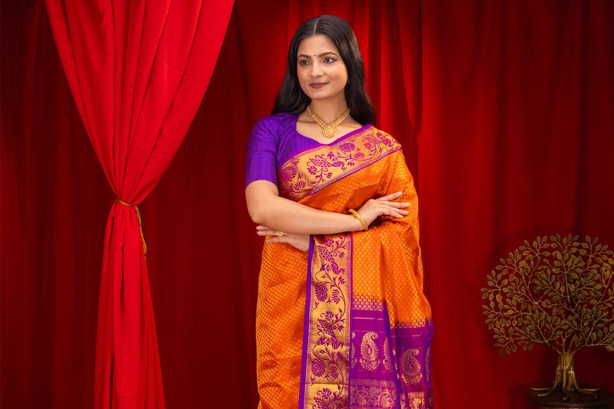 Kanchi Gadwal Handloom Pure Silk 