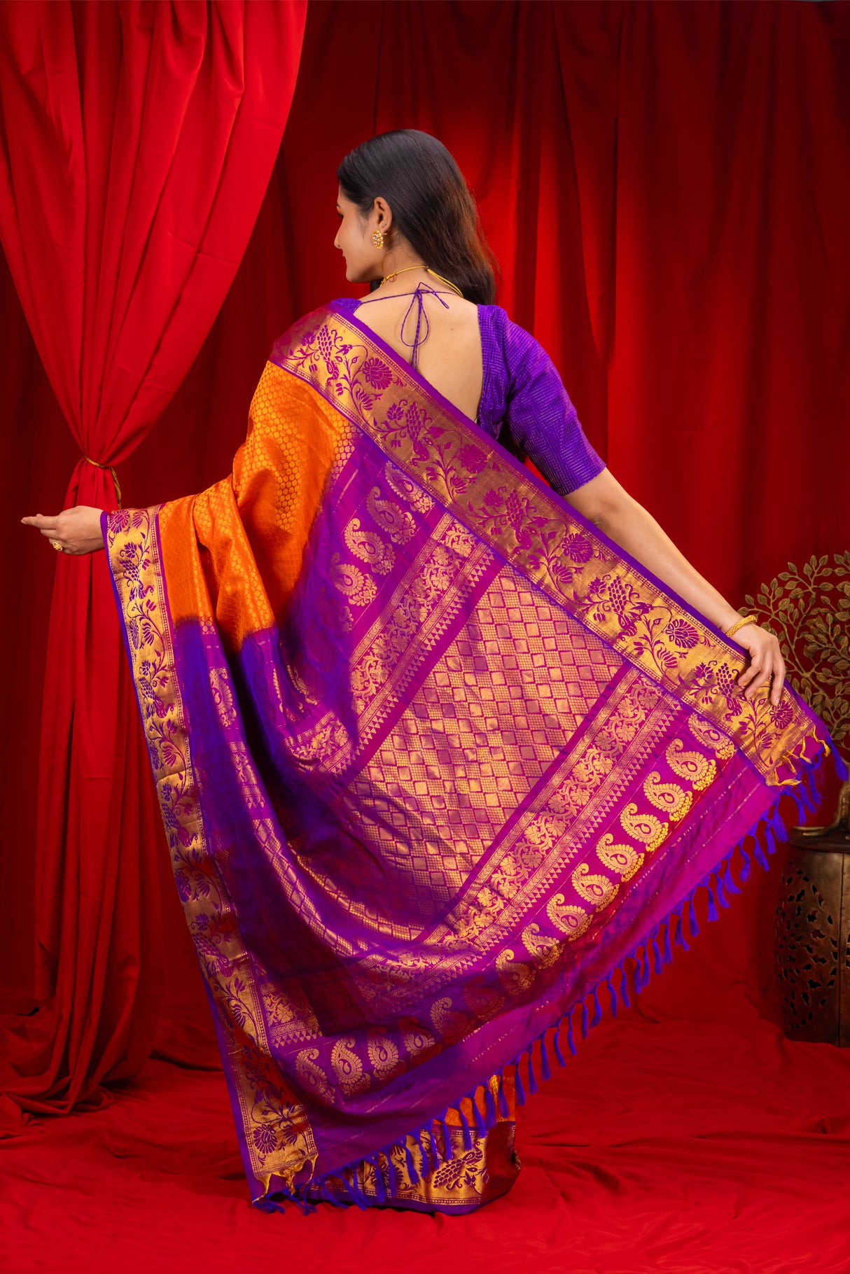 Kanchi Gadwal Handloom Pure Silk 