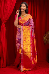 Kanchi Gadwal BROCADE Handloom Pure Silk Saree