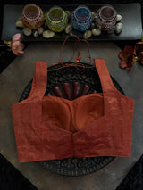 Rust Tissue Sleeveless Blouse 36