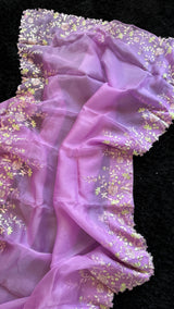 Lavender Embroidered Organza
