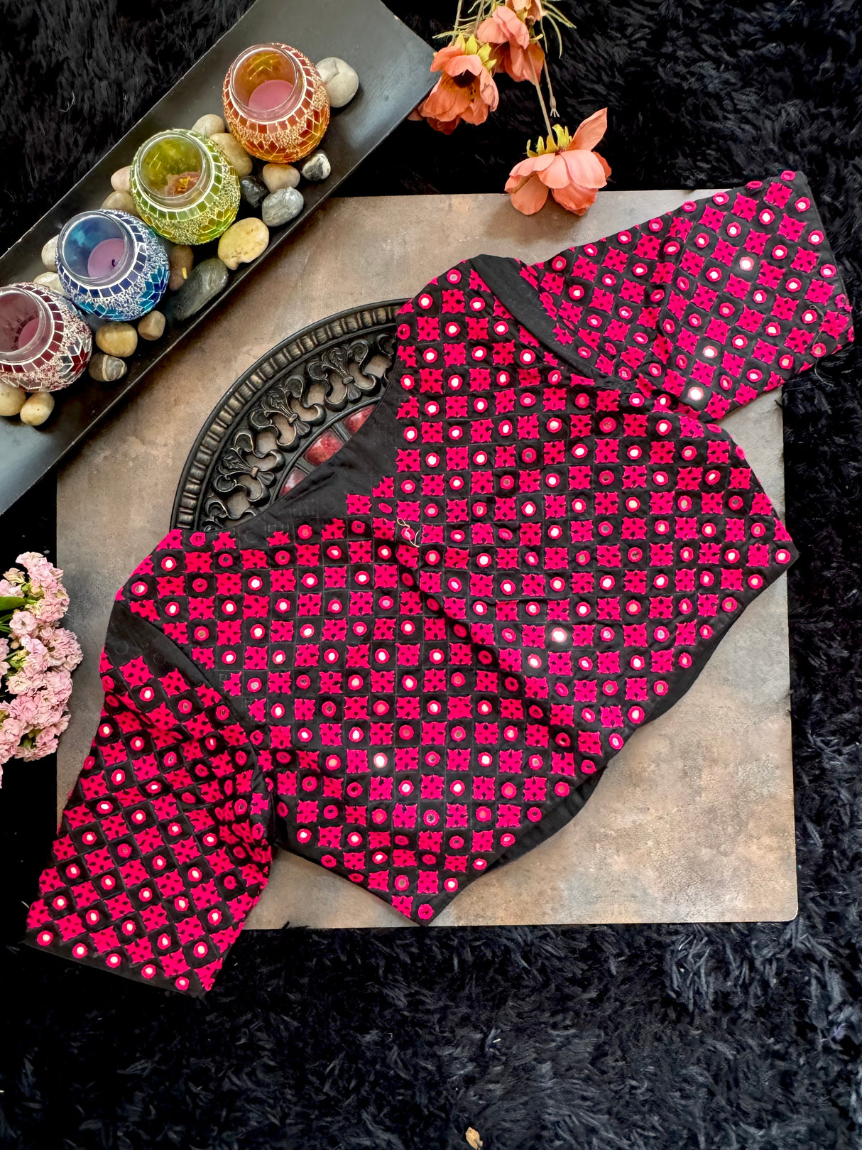 Black Hand Embroidered Blouse 40