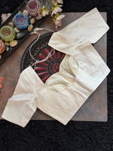 Ivory Vaira Ooosie Silk Leave Neck Blouse 38