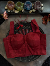 Red Tissue Sleeveless Blouse 36