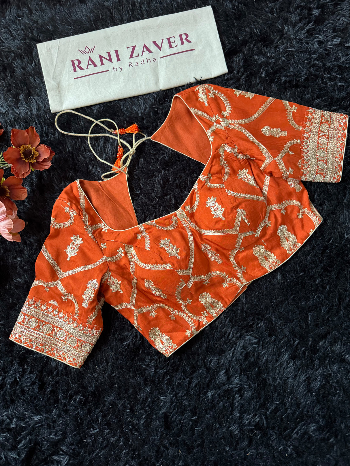 Rust Orange Pure Organza
