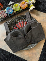 Black Tissue Sleeveless Blouse 38