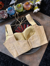 Light Gold Tissue Sleeveless Blouse 38