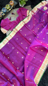 Purple Chanderi Katan Silk