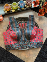 Ajrakh Modal V Neck Sleeveless Blouse 40