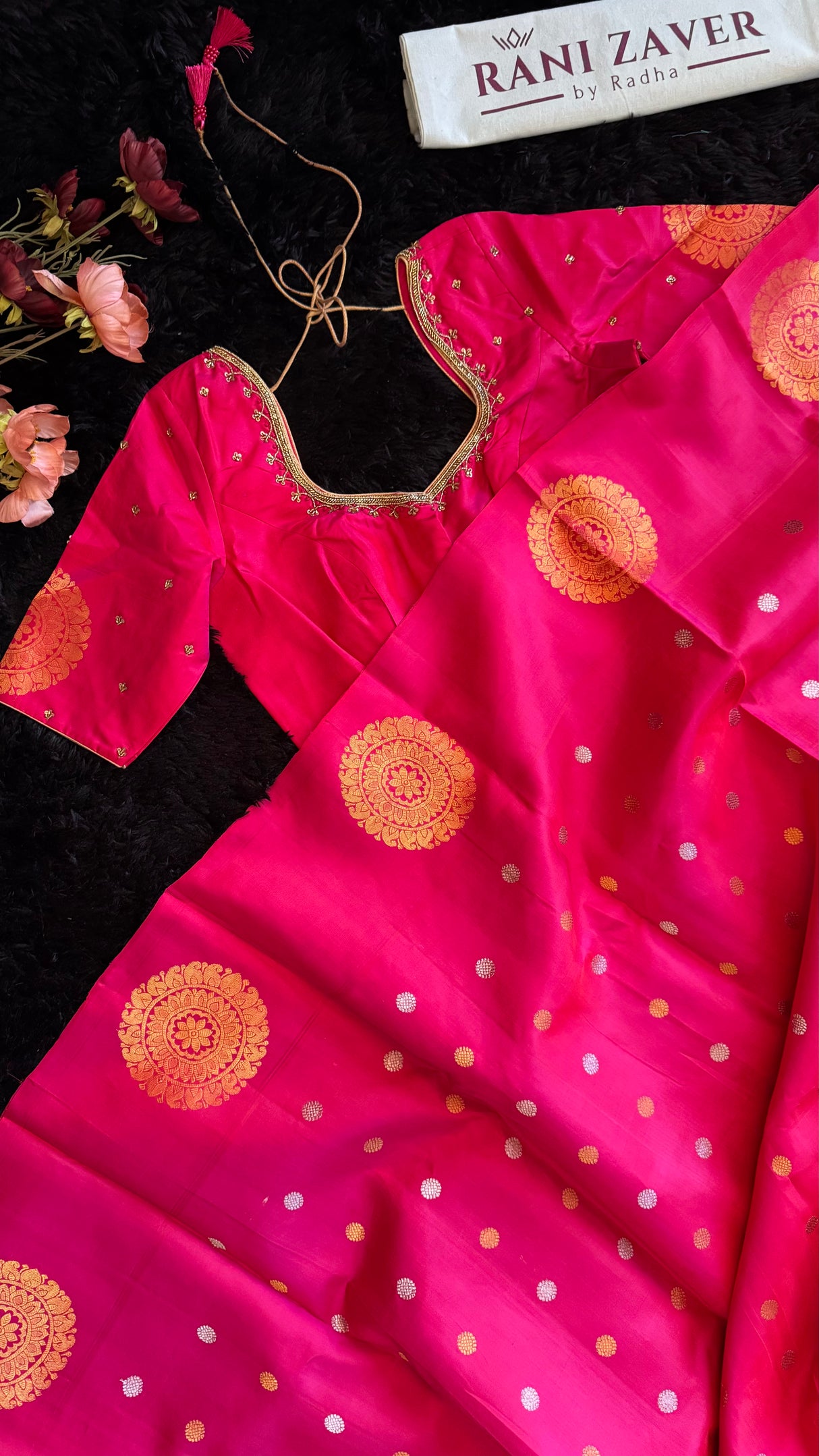 Strawberry Pink/Red Maharani Paithani
