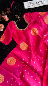 Strawberry Pink/Red Maharani Paithani