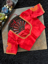 Red Maharani Paithani Handloom Pure Silk