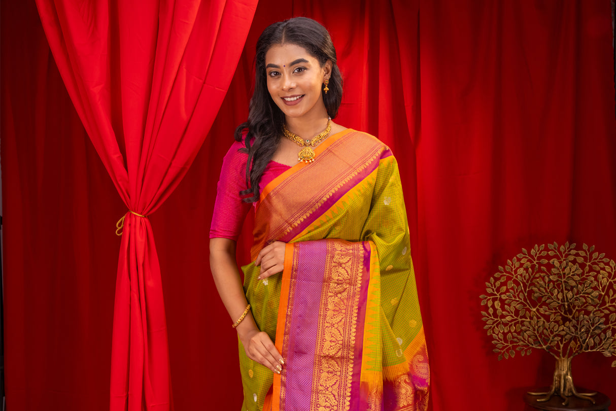  Gadwal Handloom Pure Silk Saree