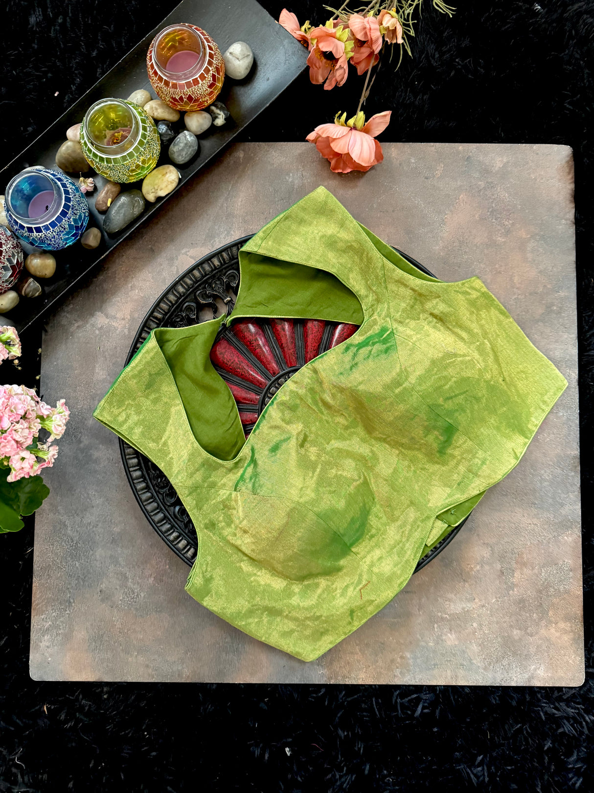Parrot green Tissue Blouse 38