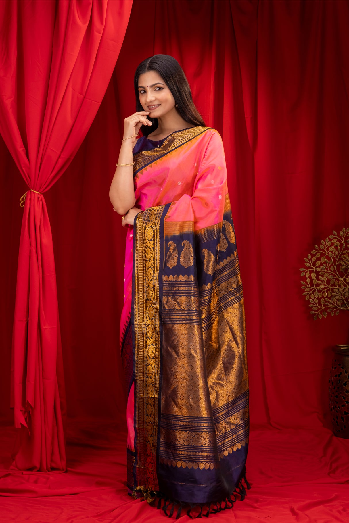  Gadwal Handloom Pure Silk Saree