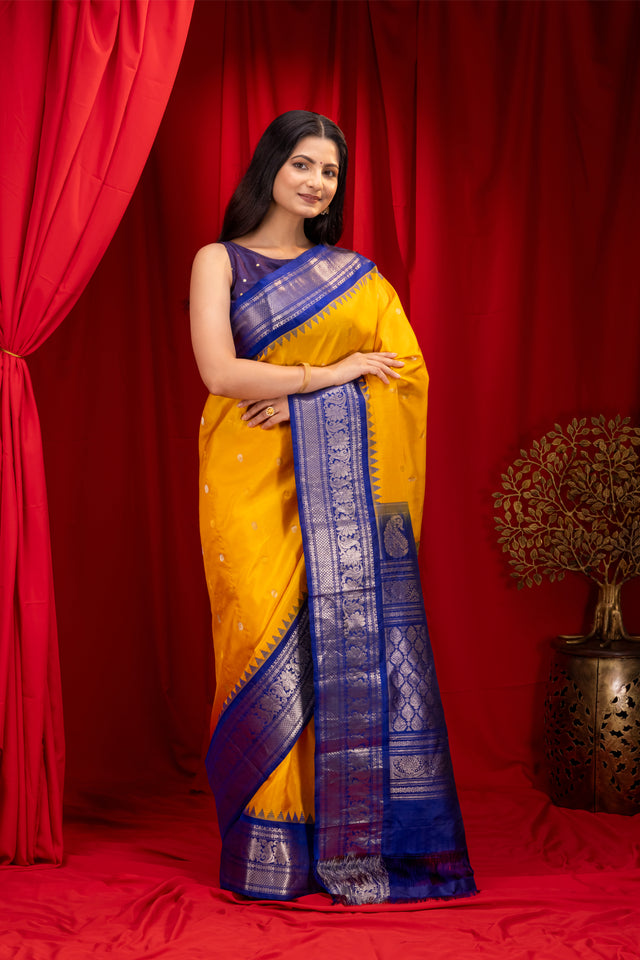  Gadwal Handloom Pure Silk Saree