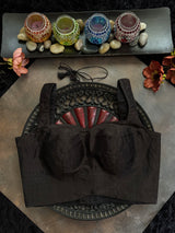 Black Tissue Sleeveless Blouse 36