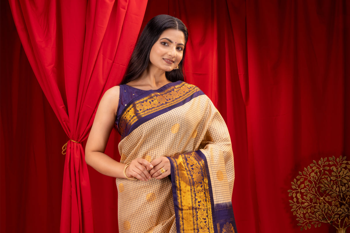  Gadwal Handloom Pure Silk Saree