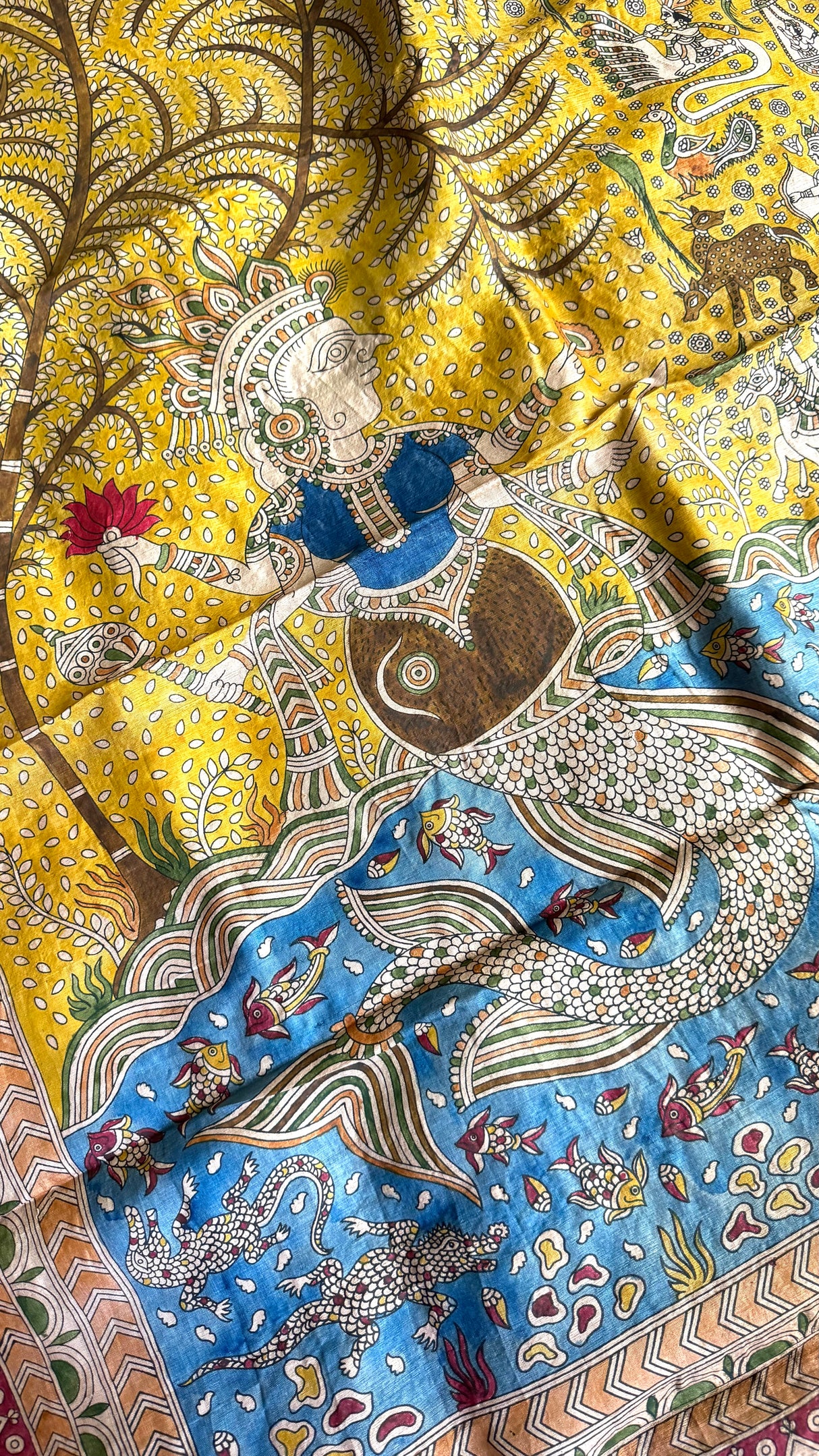Mata Ni Pachedi - Green - Tussar Silk