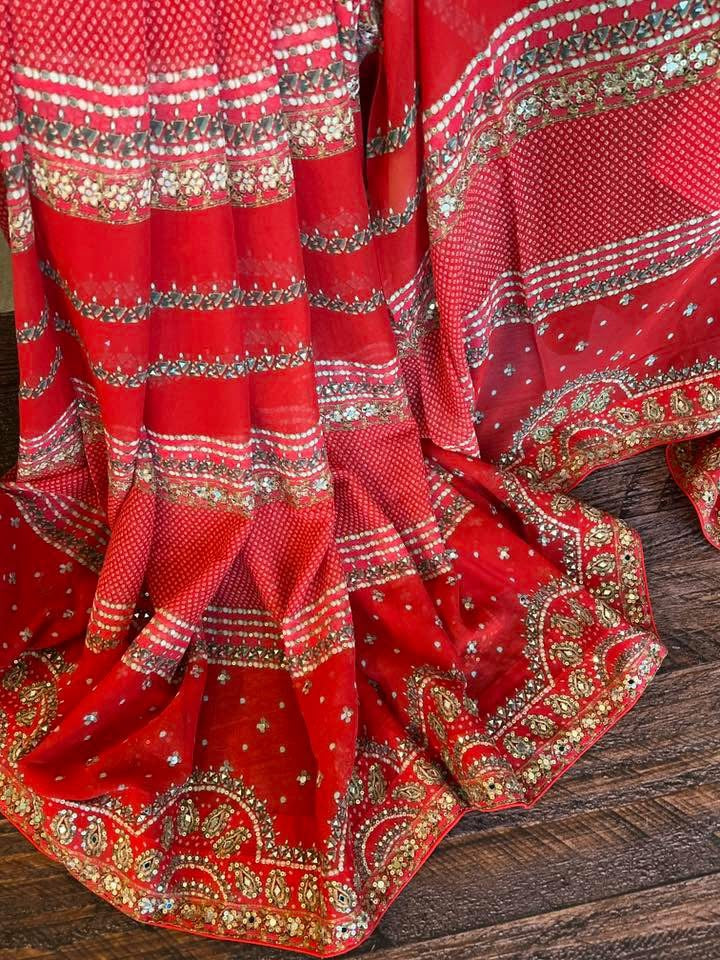 Georgette Kareena Kapoor Saree 36 size blouse