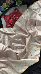 Chanderi Pattu With Blouse