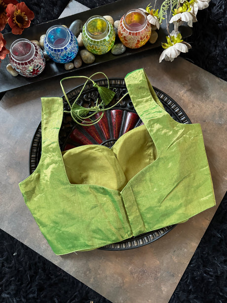 Green Apple Tissue Sleeveless Blouse 38