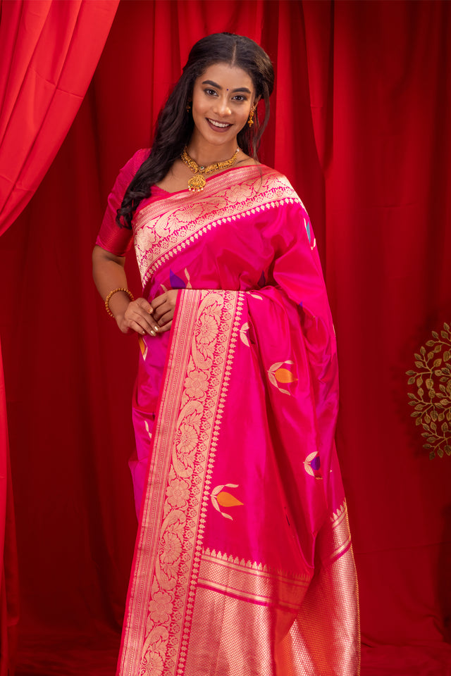  Gadwal Handloom Pure Silk Saree