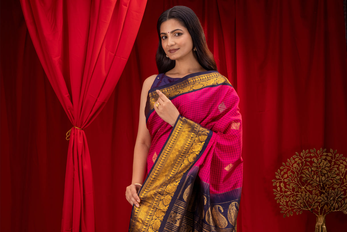  Gadwal Handloom Pure Silk Saree