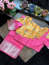 Bubblegum Pink Mangalgiri Pattu