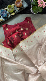 Chanderi Pattu With Blouse