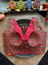 Ajrakh Modal V Neck Sleeveless Blouse 40