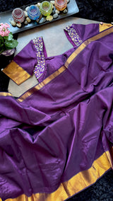 Purple Mangalgiri Pattu