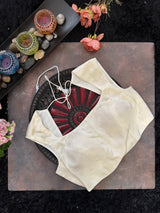 Ivory Satin  Sleeveless Blouse 38