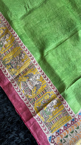 Mata Ni Pachedi - Green - Tussar Silk