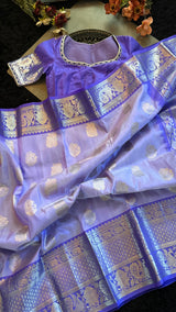 Lavender Venkatagiri Pure SIlk Handloom
