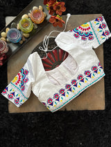 White Hand Embroidered Blouse 38