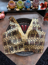 Ajrakh Modal V Neck Sleeveless Blouse 40