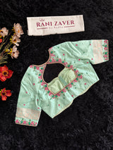 Aquamarine Pure Banaras Katan Silk