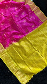 Pink with Sampangi Combo Palam Pazhamum Silk Cotton Kanchipuram