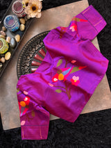 purple Handloom Paithani Pure Silk 38