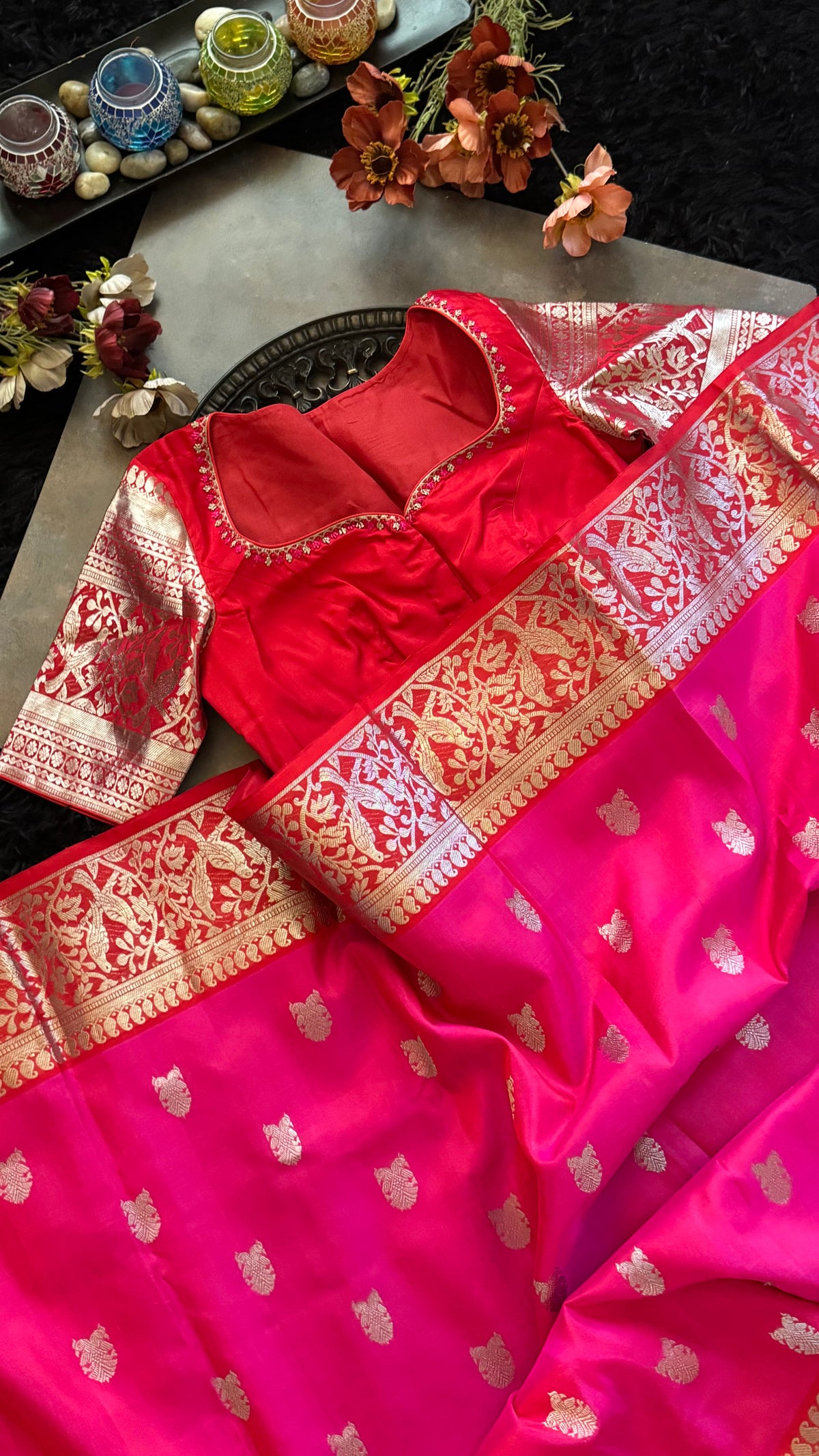 Pink Venkatagiri Pure SIlk Handloom