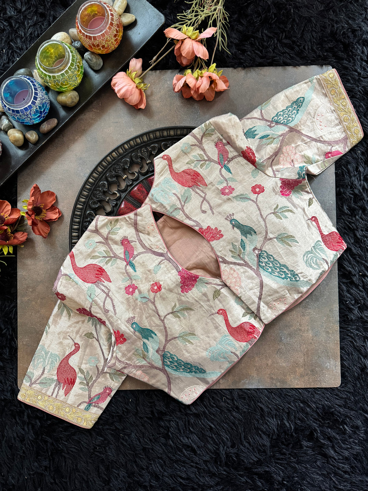 Tissue Organza With Embroidered Blouse