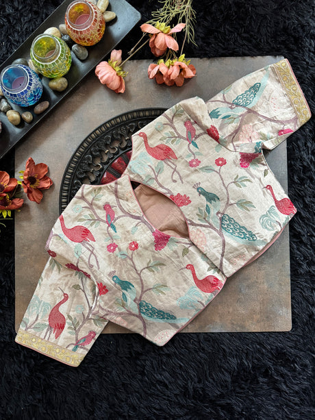 Tissue Organza With Embroidered Blouse