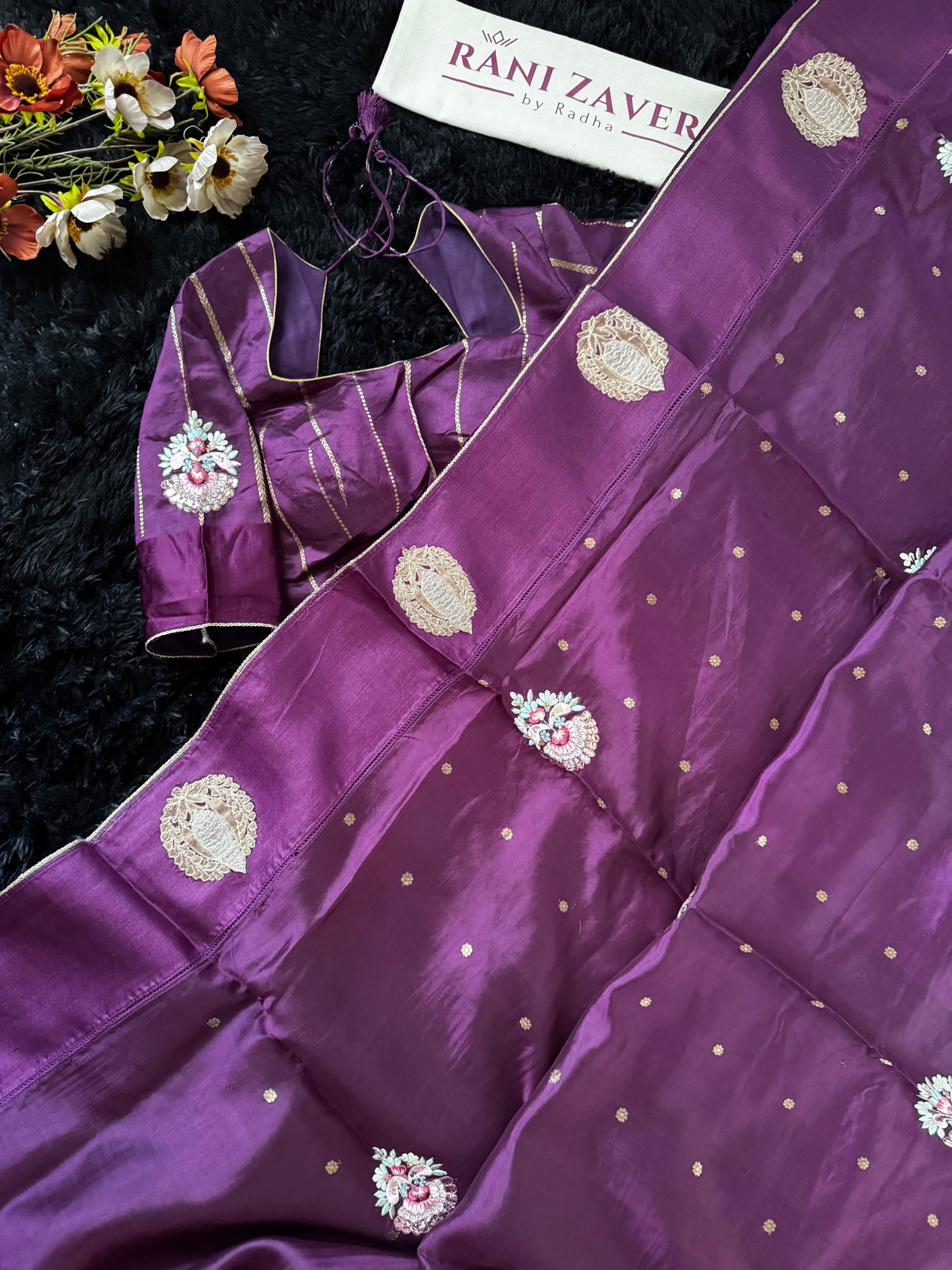 Plum Color Poona Silk