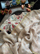 Tissue Organza With Embroidered Blouse