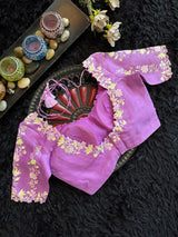 Lavender Embroidered Organza