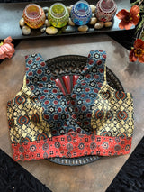 Ajrakh Modal V Neck Sleeveless Blouse 40