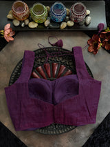 Purple Tissue Sleeveless Blouse 36