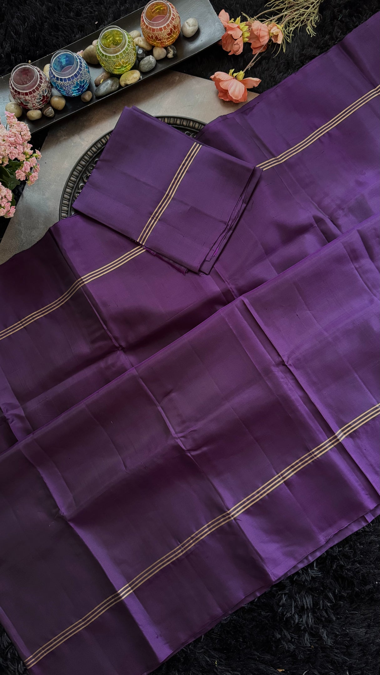 Deep Grape Kanchipuram Pure Silk Handloom